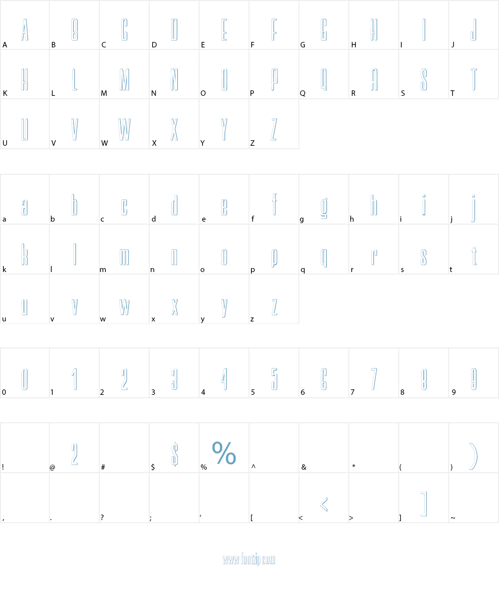 Neretta Beveled Font Character